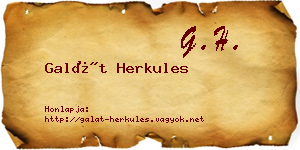 Galát Herkules névjegykártya